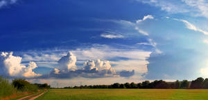 Die Wetterlage im Mindeltal am 26. August 2022 gegen 18:30 Uhr.